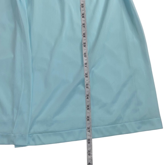 Vtg Vanity Fair USA Button Front Aqua Nylon Robe - Women’s Medium - Picture 10 of 13